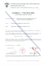 Certifikát na nebezpečí výbuchu