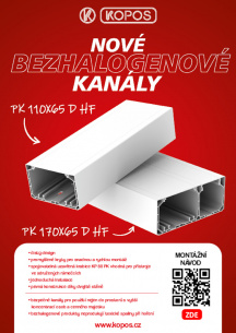 Nové bezhalogenové kanály PK 110X65 D HF a PK 170X65 D HF