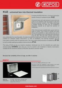 KUZ - universal box into thermal insulation